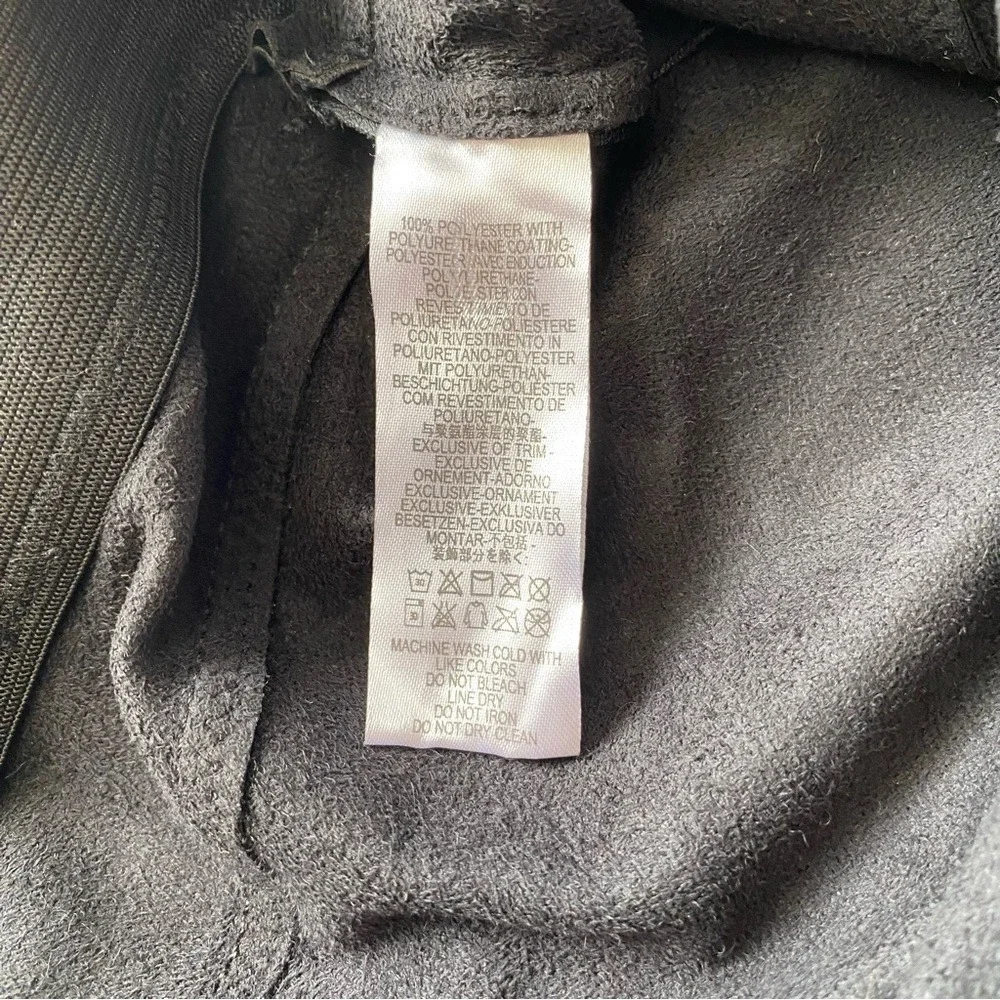 Free People Vegan Leather Biker Leggings Black High Rise‎ Skinny Pull On Size 26